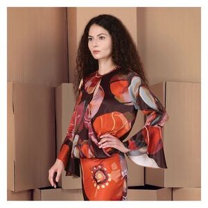 Elegant Multicolor Blouse NWT